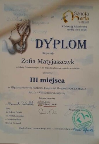 Zdjęcie dyplomu